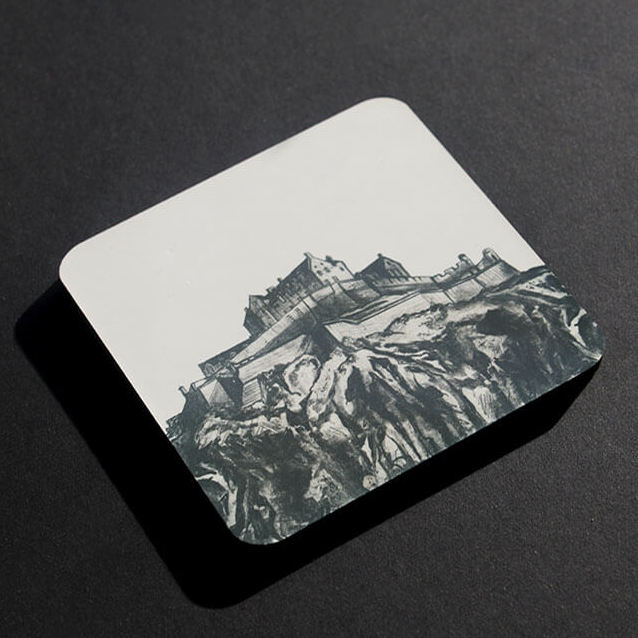 AFF YER ROCKET EDINBURGH CASTLE SKETCH SCOTTISH COASTER AFF YER ROCKET EDINBURGH CASTLE SKETCH SCOTTISH COASTER