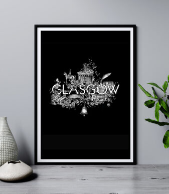 GLASGOW LANDMARKS Scottish Art Print