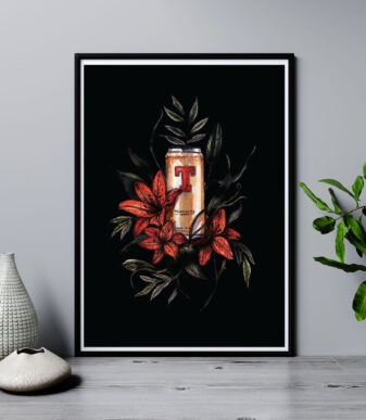 LAGER CAN Scottish Art Print