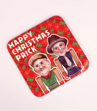 Happy Christmas Prick Scottish Christmas Coaster