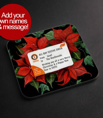 Personalised Glasgow Subway Ticket Scottish Christmas Coaster