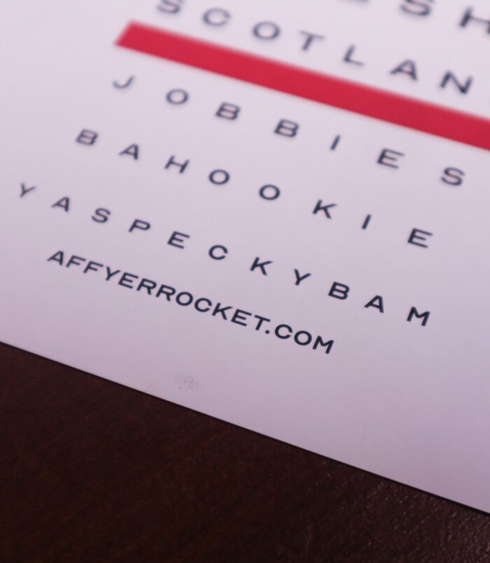 Scottish Eye Test Aff Yer Rocket